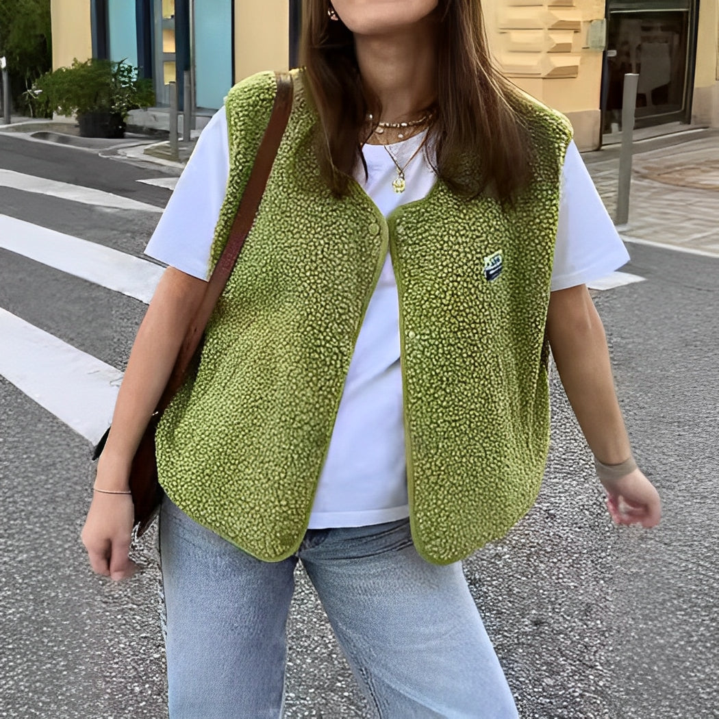 Gilet Femme à Boutonnage Simple