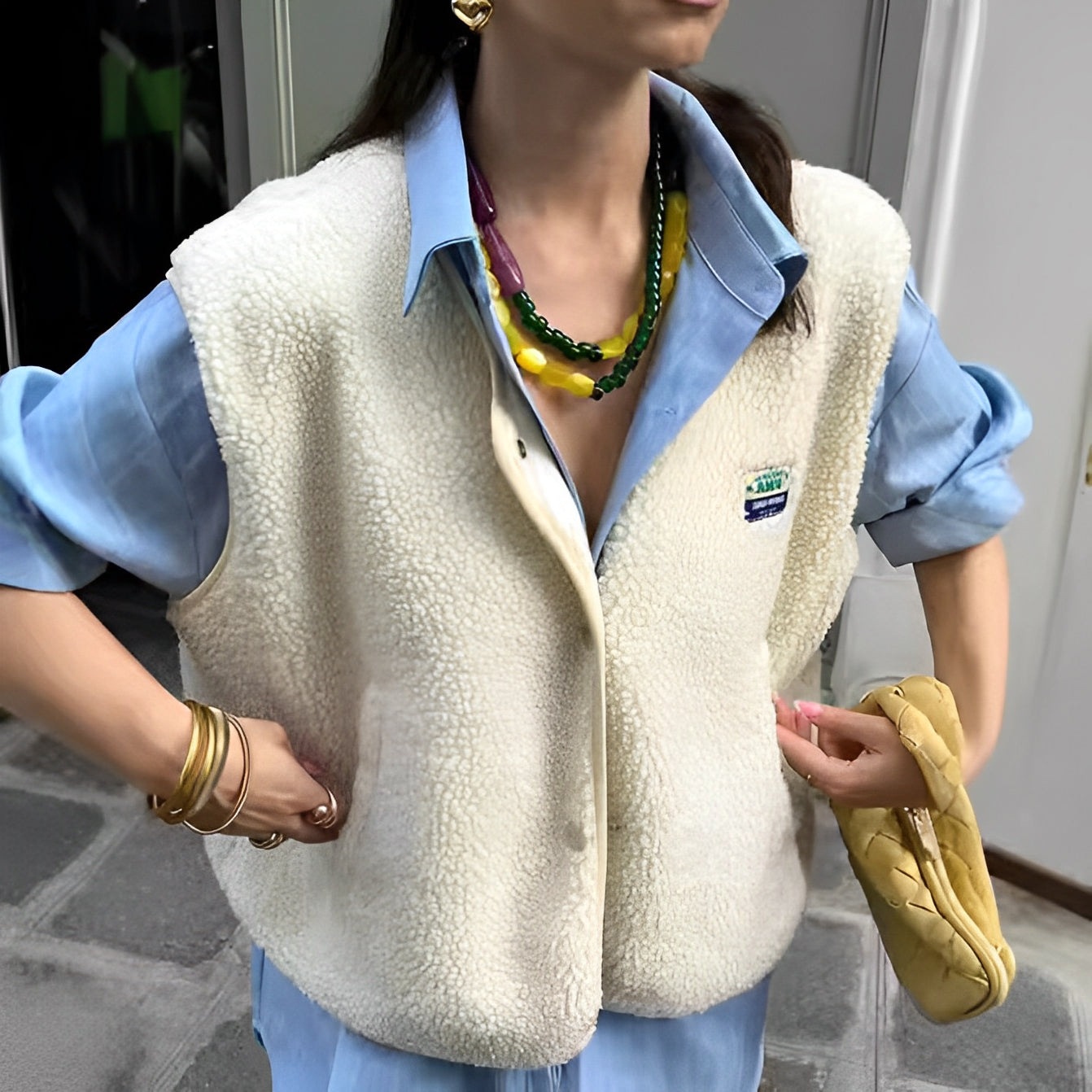 Gilet Femme à Boutonnage Simple